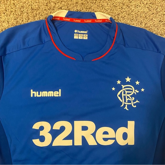 HUMMEL - Rangers F.C. 2018-19 Long Sleeve Home Kit Jersey - Size M/L - Picture 2 of 10